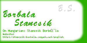 borbala stancsik business card